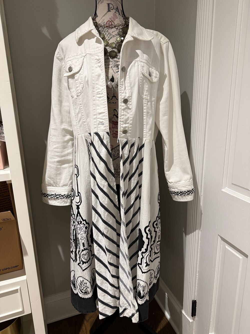 Shari B. Green ONE OF A KIND Original Duster Jacket XL Round Top Market Texas